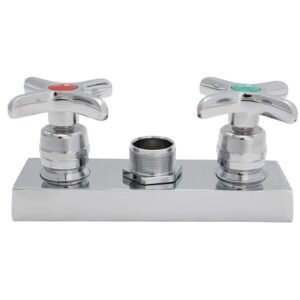 DECKMOUNT 4 CTRS CROSS HANDLES/ LESS SPOUT