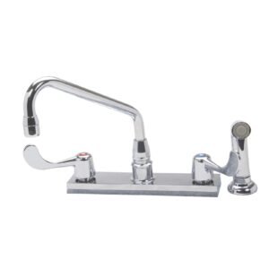 DECKMOUNT 8 CTRS W/SPRAY 4WRIST BLADE W/8 SWING SPOUT