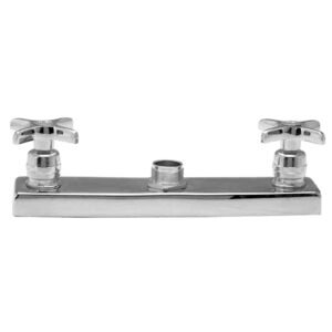 DECKMOUNT 8 CTRS CROSS HDLES,W/CHECK VAL,L/SPT