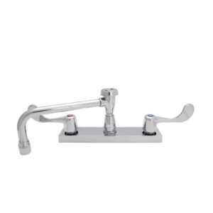 DECKMOUNT 8 CTRS 4W/B HANDLE 8V/B SWING SPOUT