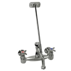 NON-POTABLE WALLMOUNT 8 CTRS SVC. SINK FCT,CROSS HDL, W/VAC