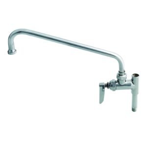 T&S B-0156 BRASS SINGLE HOLE ADD-ON FAUCET, 8.91 GPM, POLISHED CHROME