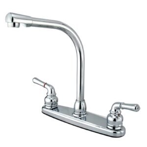 MAGELLAN TWO HANDLE KITCHEN FAUCET WITH HI-ARCH, LESS SPRAY, POLISHED CHROME