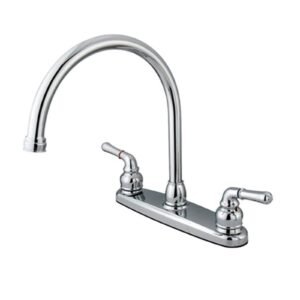 MAGELLAN TWO HANDLE KITCHEN FAUCET, LESS SPRAY, POLISHED CHROME