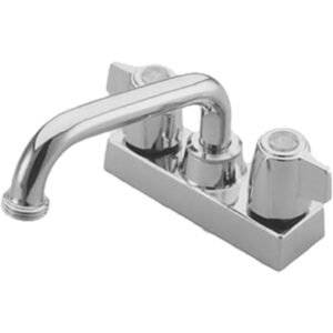 KINGSTON BRASS KB470 BRASS DECK MOUNT 4 CENTERSET LAUNDRY FAUCET, 2 GPM, POLISHED CHROME