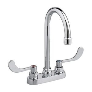 MONTERREY DECK MOUNTED CENTERSET LAVATORY FAUCET WITH 4 CENTERS, WRIST BLADE HANDLES