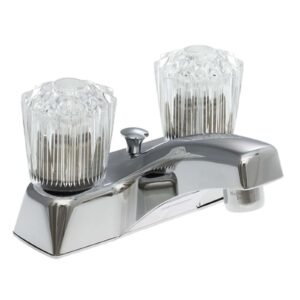 ENCORE 2 HDLE LAVATORY CLEAR ACRYLIC HDLES,W/POP-UP,C
