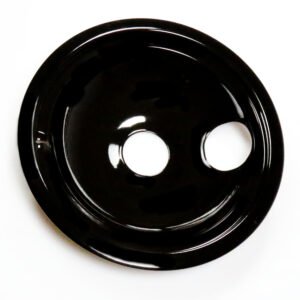RANGE BURNER BOWL - BLACK PORCELAIN - 8